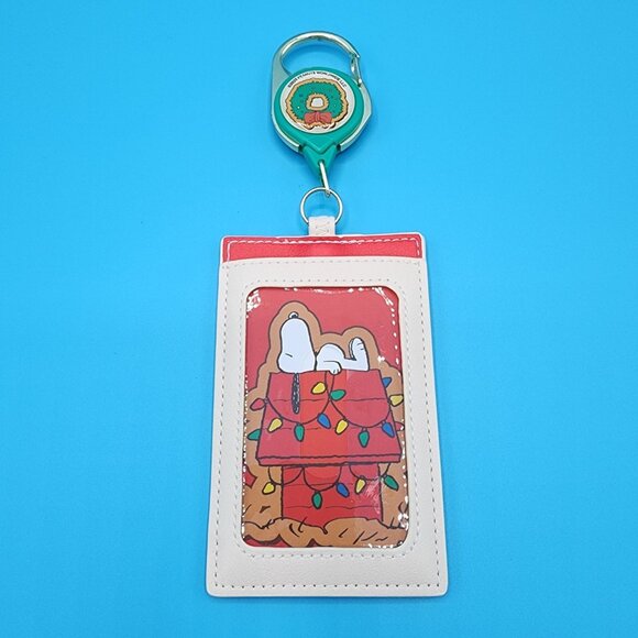 Loungefly Peanuts Snoopy Holiday Cookies Christmas Retractable Lanyard ID Holder - Picture 8 of 12